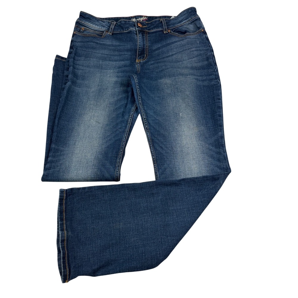 Wrangler Boot Cut Jeans Women 15/34 Blue Denim Stretch Mid Rise Rodeo Barn